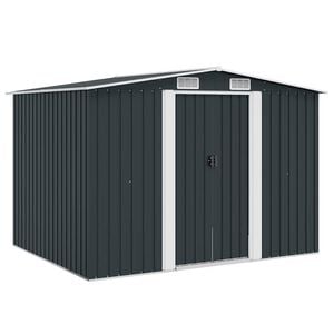 vidaXL Abrigo de jardim 257x205x178 cm a&ccedil;o antracite