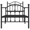 vidaXL Estrutura de cama com cabeceira e p&eacute;s 75x190 cm metal preto
