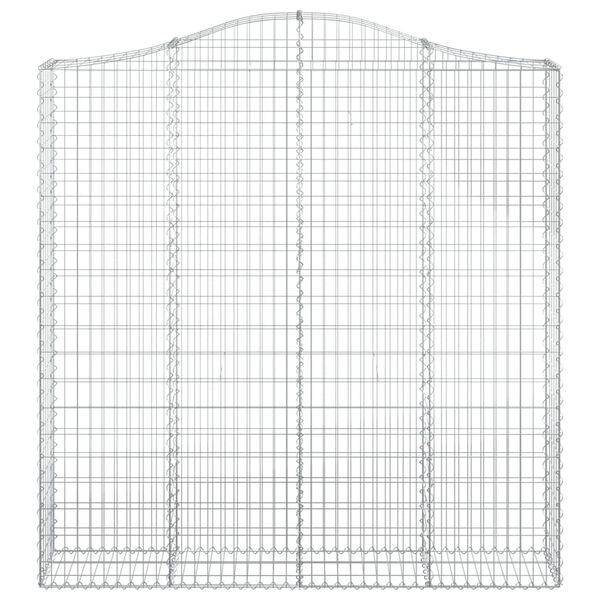 vidaXL Cestos gabi&atilde;o arqueados 4pcs 200x30x200/220cm ferro galvanizado