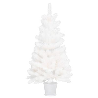 vidaXL Árvore de Natal artificial agulhas realistas 90 cm branco