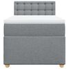 vidaXL Cama com molas/colch&atilde;o 90x190 cm tecido cinzento-claro