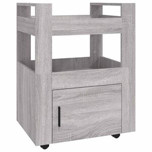 vidaXL Carrinho de cozinha 60x45x80 cm derivados madeira cinza sonoma