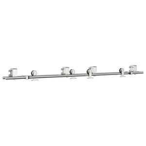 vidaXL Kit ferragens p/ porta deslizante 183cm a&ccedil;o inoxid&aacute;vel prateado
