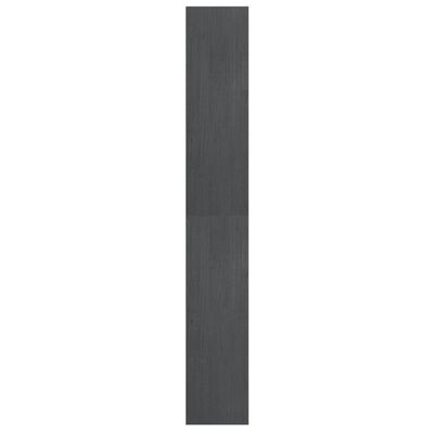 vidaXL Estante/divisória 40x30x199 cm madeira de pinho maciça cinzento