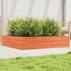 vidaXL Vaso/floreira de jardim 110x110x23 cm pinho maci&ccedil;o castanho-mel