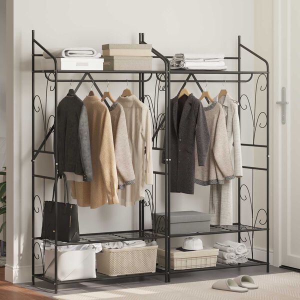 vidaXL Guarda-roupa Aberto Liso 2 pcs 78 x 36 x 158 cm