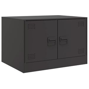 vidaXL Mesa de centro 67x50x44 cm a&ccedil;o preto