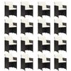 vidaXL 17 pcs conjunto jantar p/ jardim c/ almofad&otilde;es vime PE preto
