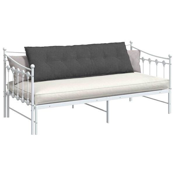 vidaXL Travesseiro para Costas Cinza Escuro 160 x 50 cm