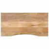 vidaXL Tampo de mesa com curva 110x50x2,5 cm mangueira &aacute;spera maci&ccedil;a