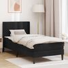 vidaXL Estrutura da Cama com colch&atilde;o Preto 80 x 200 cm Veludo