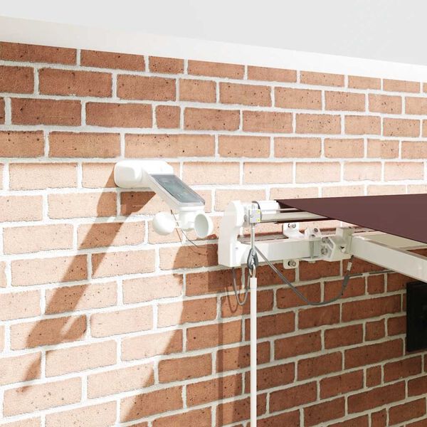 vidaXL Toldo retr&aacute;til autom&aacute;tico com luz LED 450x300 cm castanho