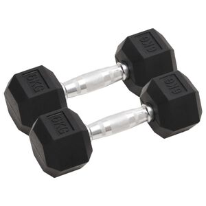 vidaXL Halteres 2 pcs 6 kg total ferro fundido