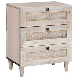 vidaXL Arm&aacute;rio de Cabeceira Branco 50 x 33 x 62 cm