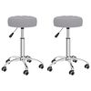 vidaXL Cadeiras de jantar girat&oacute;rias 2 pcs tecido cinzento