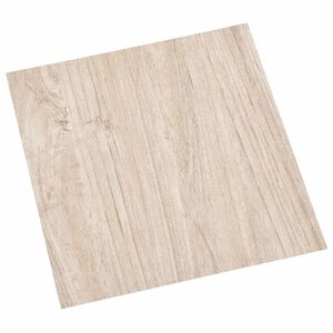 vidaXL Pranchas de Piso Branco e Cor de Madeira 5,11 m&sup2; 55 unid. PVC