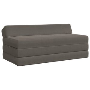vidaXL Sof&aacute; Cama Dobr&aacute;vel Cinzento-claro 120 x 60 x 49 cm Tecido