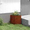 vidaXL Vaso de Canto Ferro Enferrujado 30 x 30 x 35 cm A&ccedil;o corten
