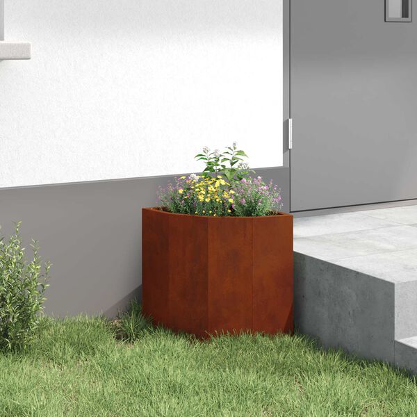vidaXL Vaso de Canto Ferro Enferrujado 30 x 30 x 35 cm A&ccedil;o corten