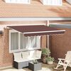vidaXL Toldo Retr&aacute;til Castanho 250 x 200 cm tecido