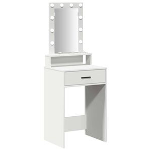 vidaXL Mesa de vestir Branco 50 x 41 x 140 cm Derivados de Madeira