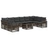 vidaXL Conjunto de Sof&aacute; de Jardim 11 unid. Cinza e Cinza Escuro