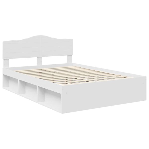 vidaXL Estrutura da Cama com cabeceira Branco 140 x 190 cm