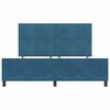 vidaXL Cama Box com cabeceira Azul Escuro 180 x 200 cm Veludo