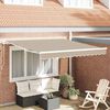 vidaXL Toldo Retrátil Manual Bege 350 x 250 cm tecido