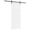 vidaXL Porta Deslizante Manual Branco e preto 93 x 232 cm