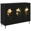 vidaXL Buffet BREMEN Carvalho Preto 102 x 33 x 76 cm