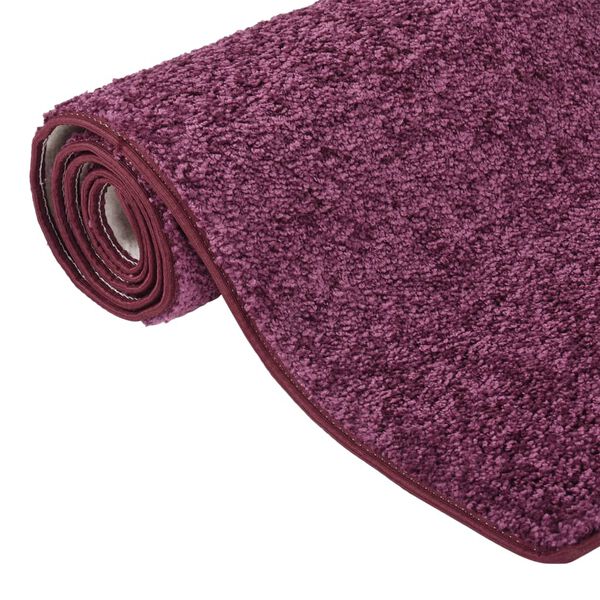 vidaXL Tapete antiderrapante de pelo suave 115x170 cm roxo