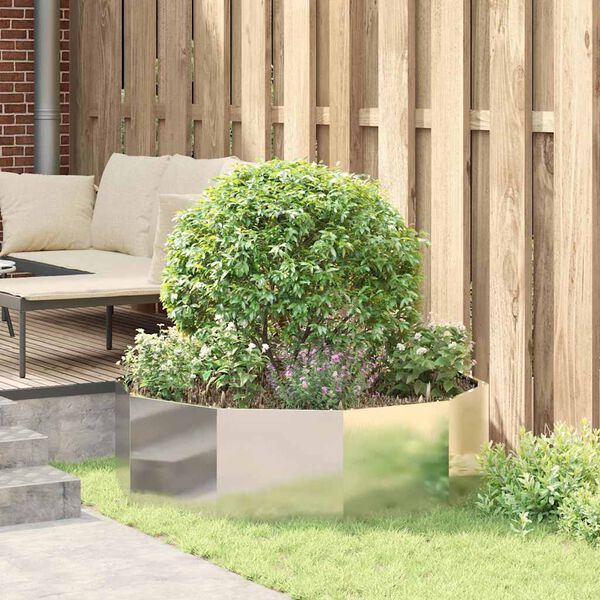 vidaXL Floreira Prateado 120 x 120 x 35 cm A&ccedil;o inoxid&aacute;vel