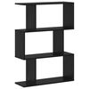vidaXL Gabinete de Livros 3 n&iacute;veis 70 x 24 x 97 cm Carvalho Preto