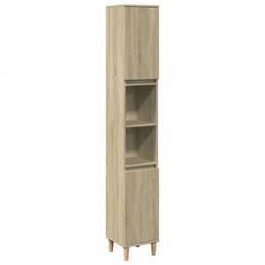 vidaXL Arm&aacute;rio WC 30x30x190 cm derivados de madeira carvalho sonoma