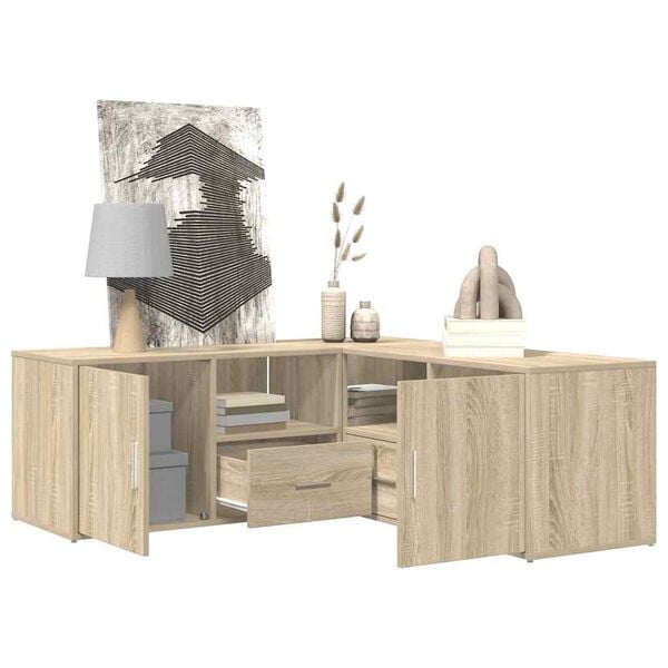 vidaXL Arm&aacute;rio de canto 200x40x45 cm derivados madeira carvalho sonoma