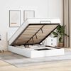 vidaXL Estrutura de cama otomana com colch&atilde;o 140x190 cm branca