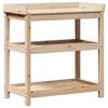 vidaXL Mesa de jardinagem c/ prateleiras 82,5x45x86,5 cm pinho maci&ccedil;o