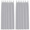 vidaXL Cortina de Voile 2 unid. Cinza Escuro 225 x 140 cm Poli&eacute;ster