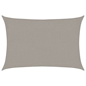 vidaXL Para-sol estilo vela retangular 160g/m&sup2; 2x2,5m PEAD cinza-claro