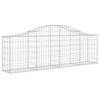 vidaXL Cestos gabi&atilde;o arqueados 12pcs 200x30x60/80 cm ferro galvanizado