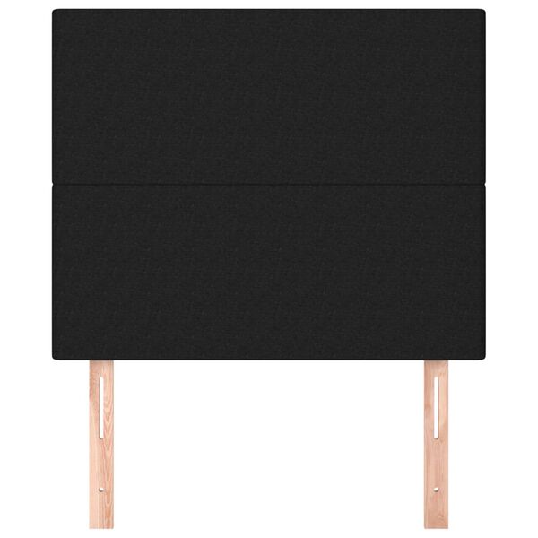 vidaXL Cabeceira Preta 90x5x118/128 cm Tecido