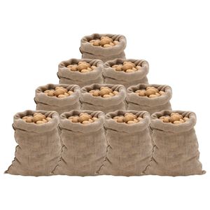 vidaXL Sacos de juta 10 pcs 60x105 cm 100% juta 220 gsm