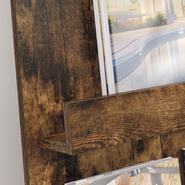 vidaXL Estante de Revistas Carvalho Defumado 51 x 11 x 102 cm