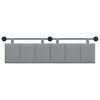 vidaXL Cabeceira Suspensa Riscas Cinzento-claro 190 x 55 x 5 cm tecido
