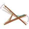 vidaXL Cadeira praia dobr&aacute;vel madeira eucalipto/tecido padr&atilde;o folhas