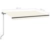vidaXL Toldo retr&aacute;til autom&aacute;tico 400x350 cm creme