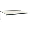 vidaXL Toldo retr&aacute;til 5x3 m tecido e alum&iacute;nio cor creme