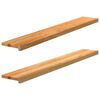 vidaXL Soleiras da janela 2 pcs 140x20x2 cm carvalho castanho-claro