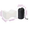 vidaXL Knee Pillow Branco Espuma de mem&oacute;ria e poli&eacute;ster